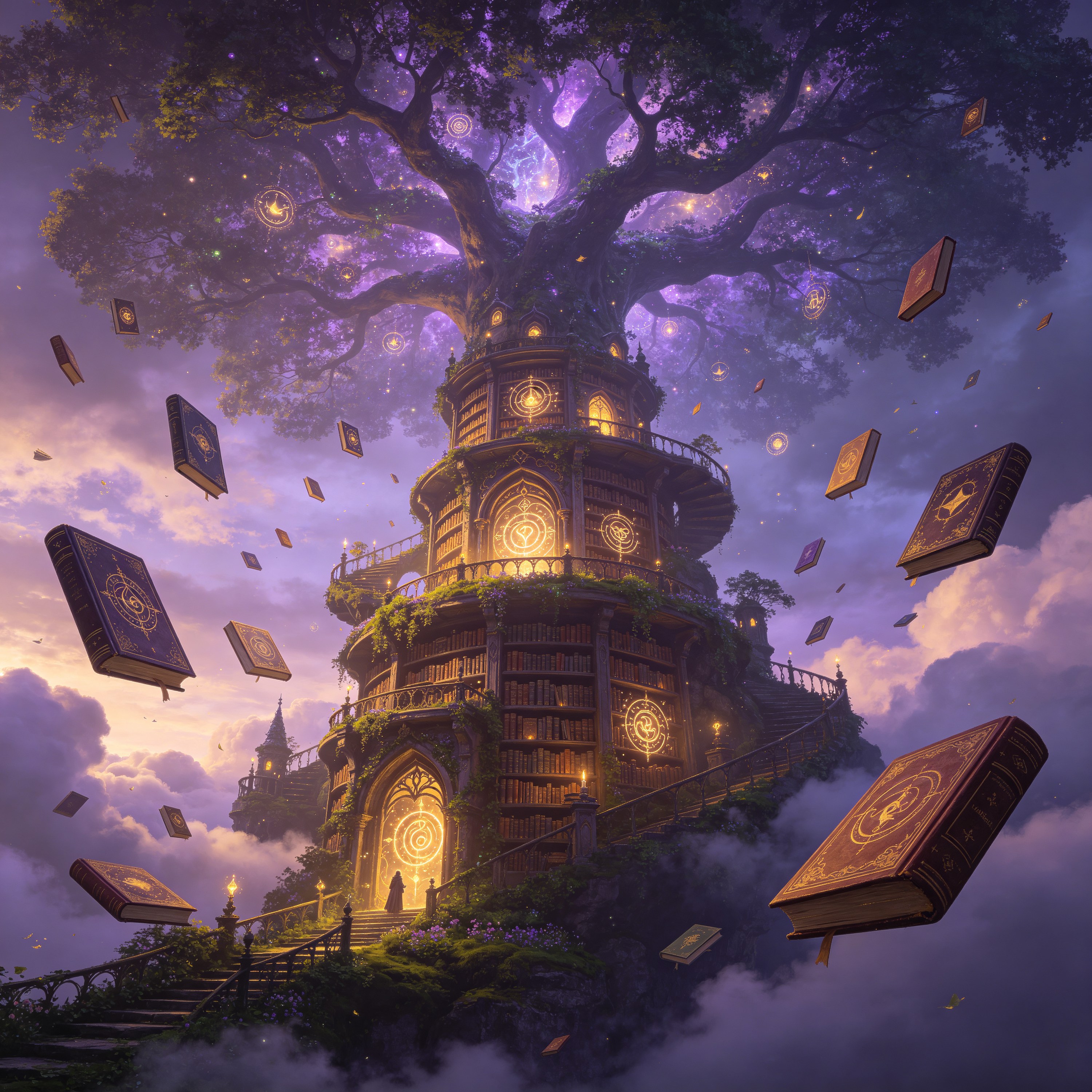 a magical library