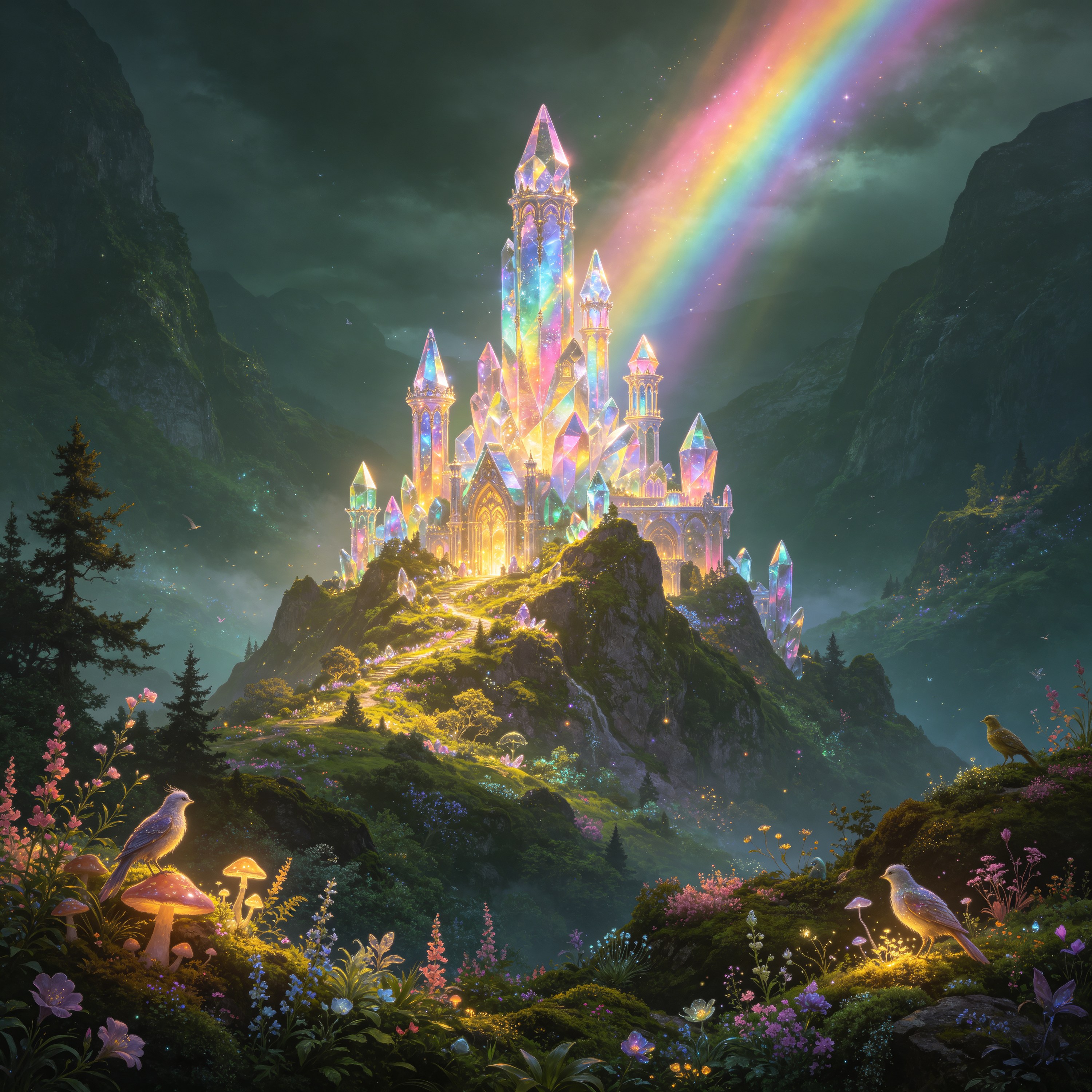 a crystal castle on