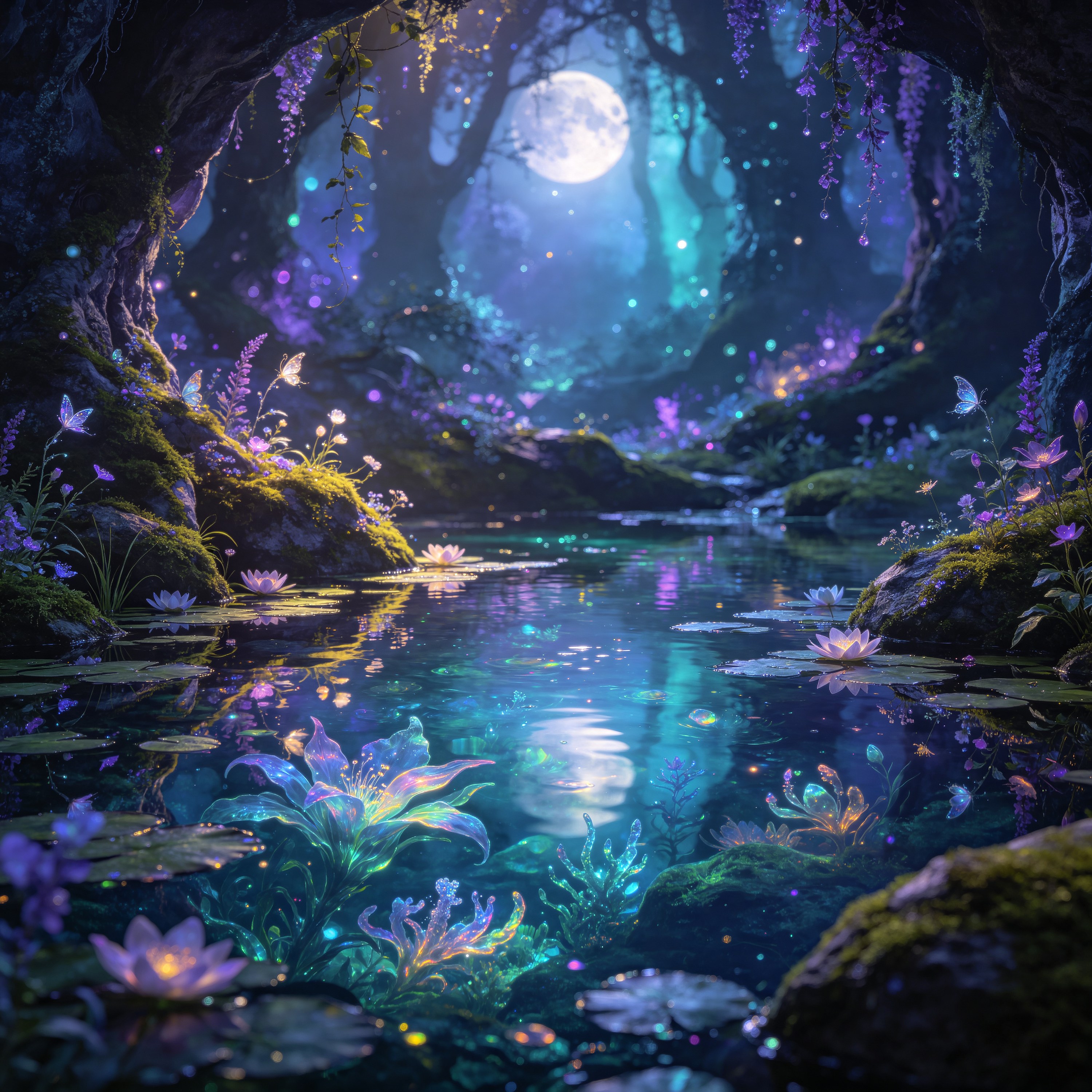 a mystical forest po
