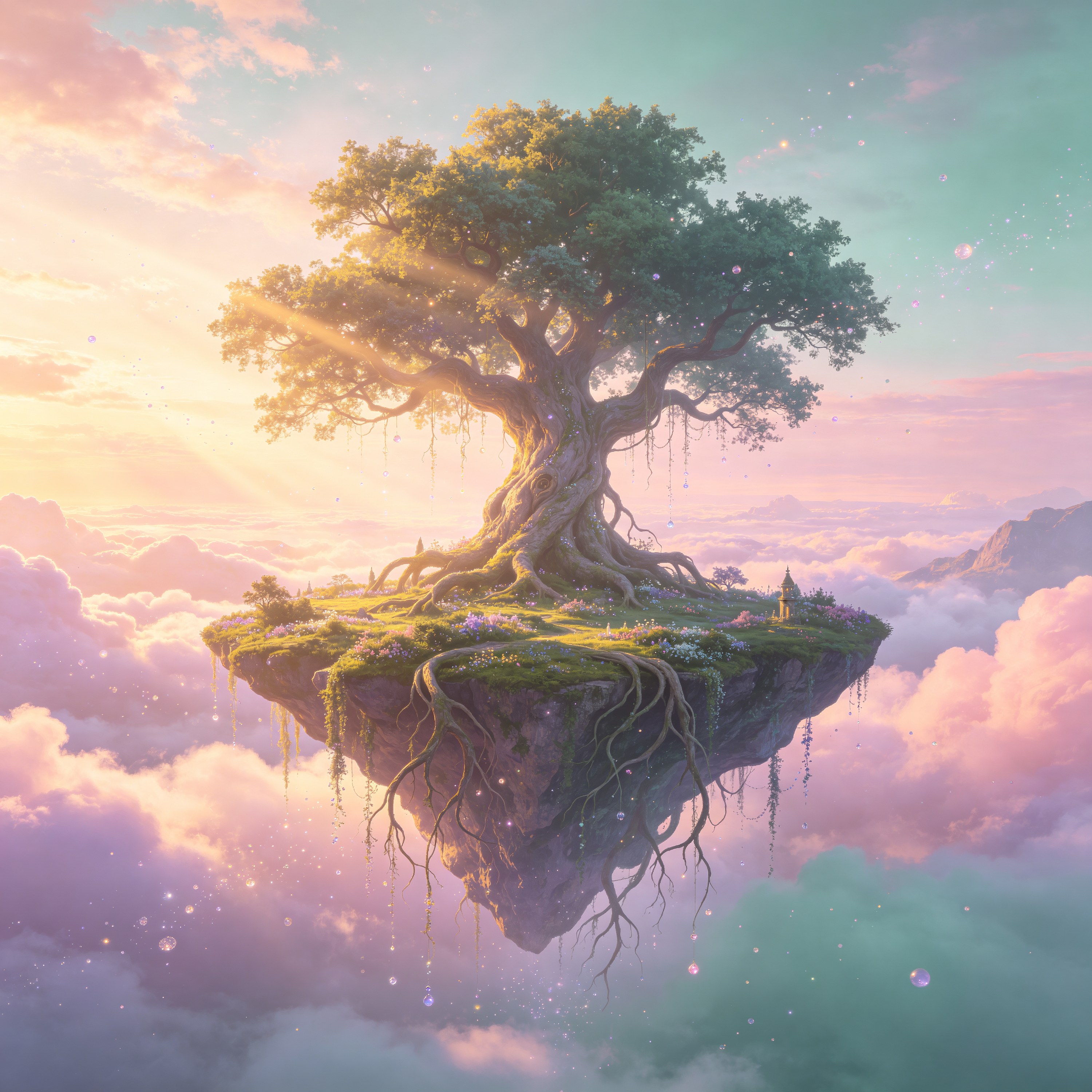 a floating island
