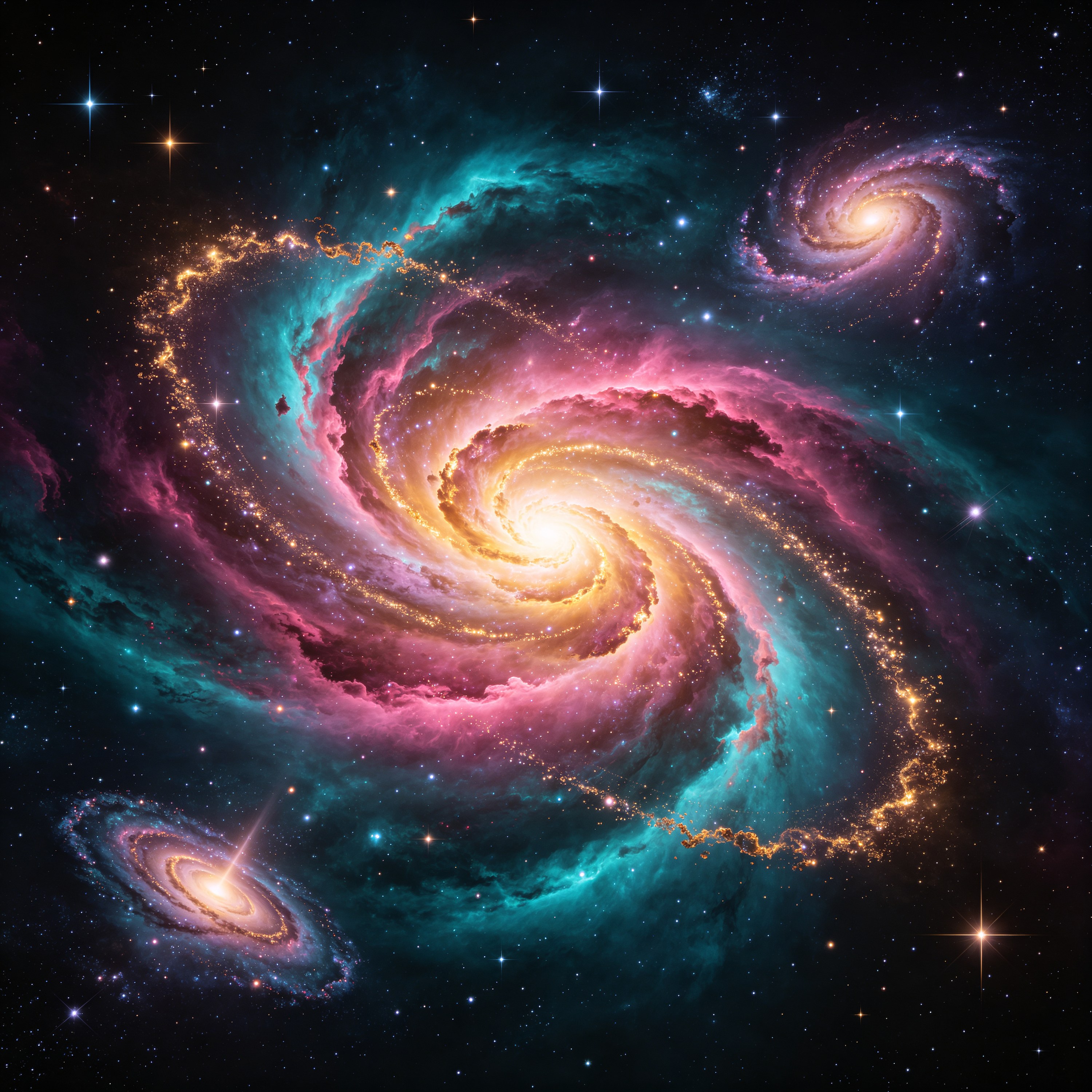 a galaxy cluster