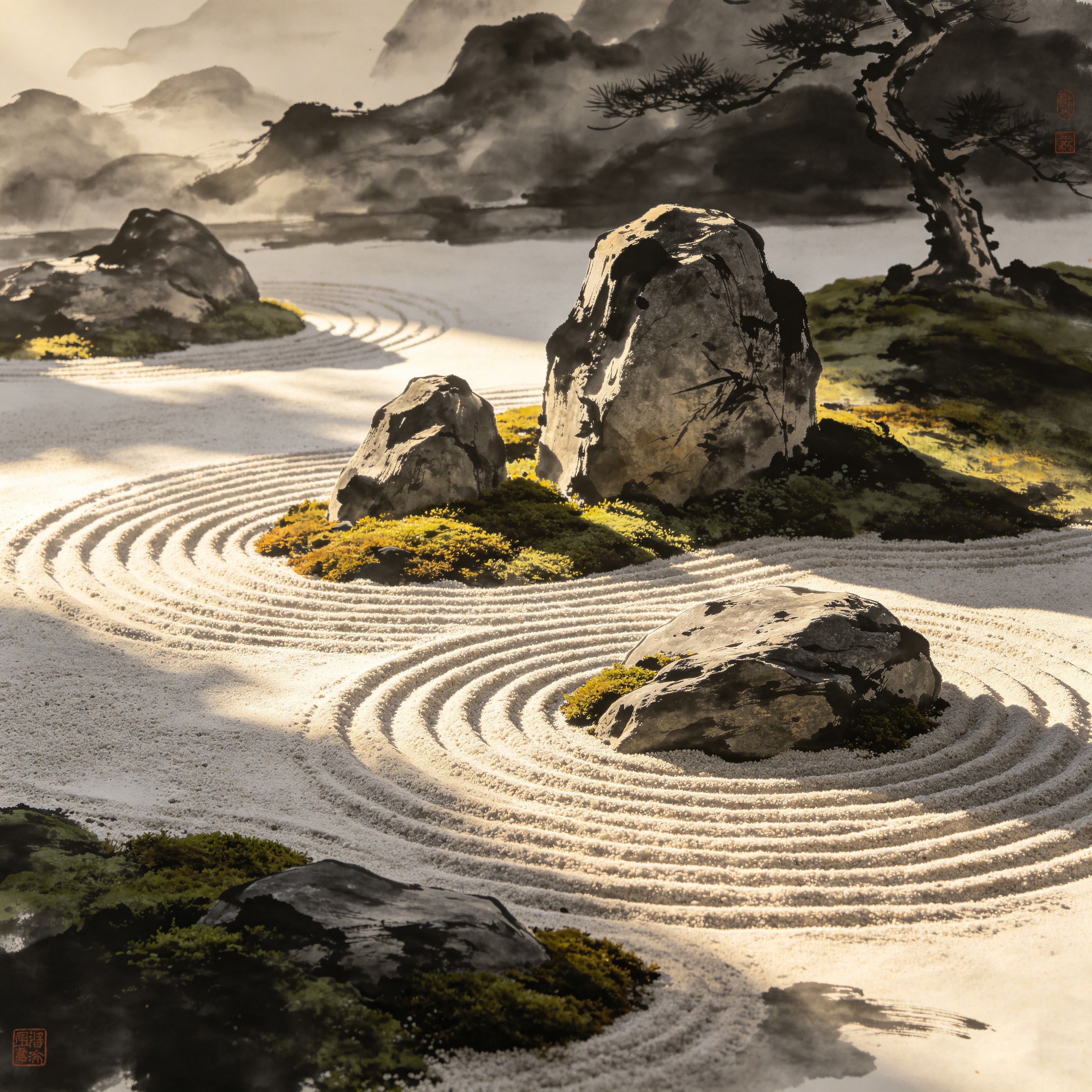 a zen rock garden