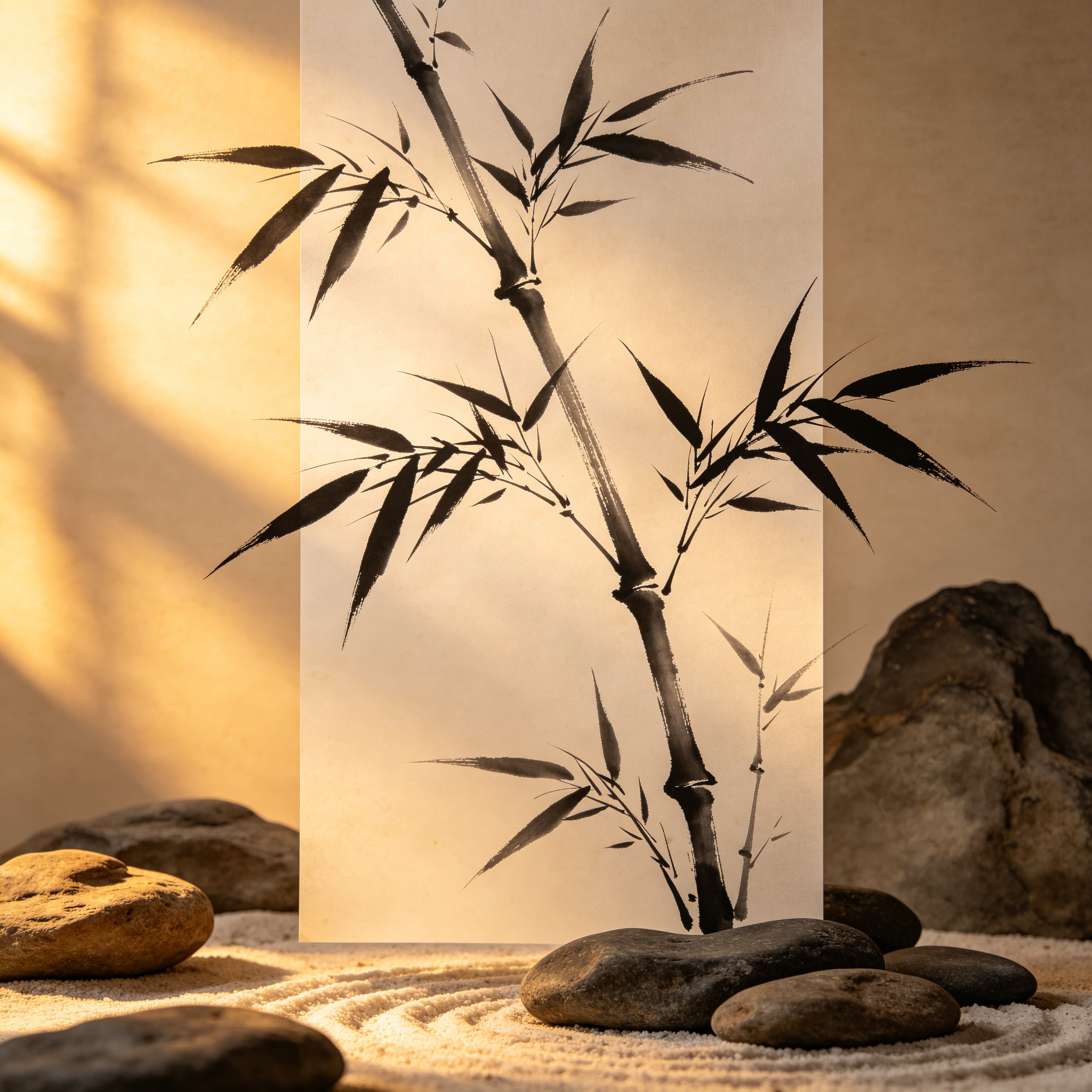Japanese sumi-e pain