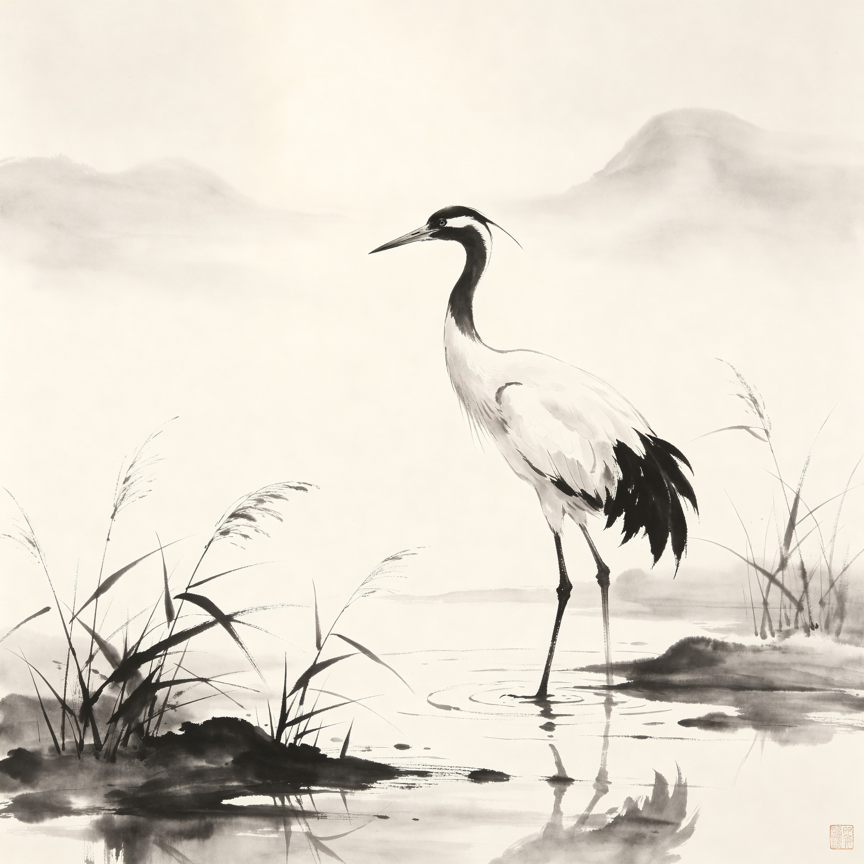 a single crane stand