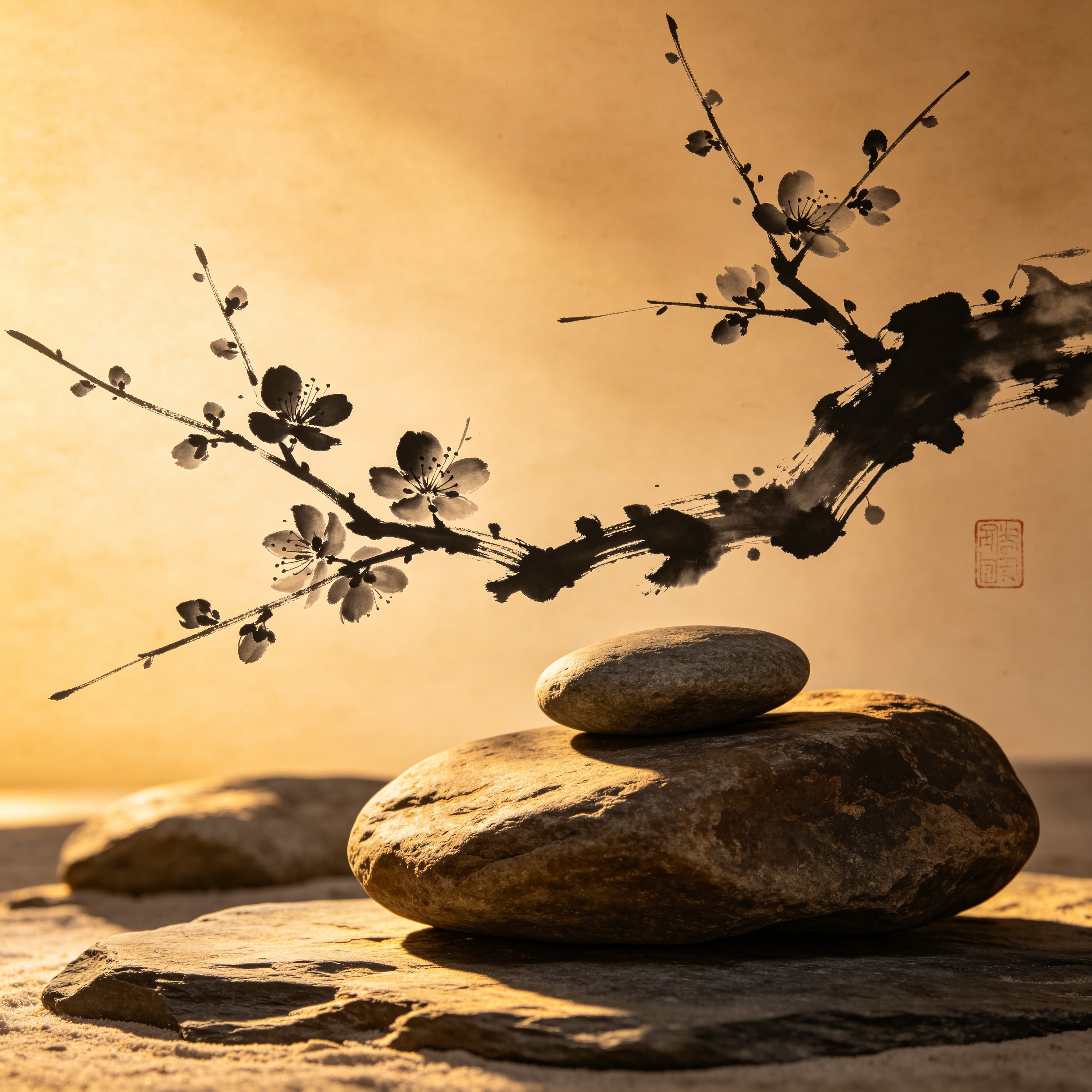 Japanese sumi-e of a