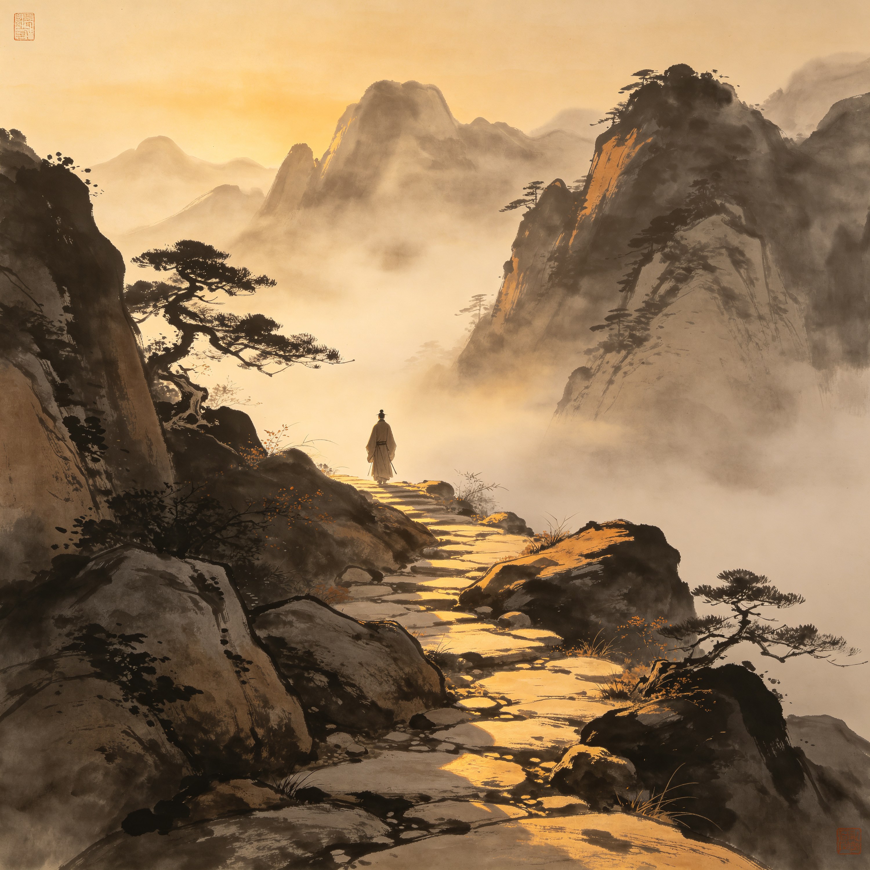 Chinese ink wash of