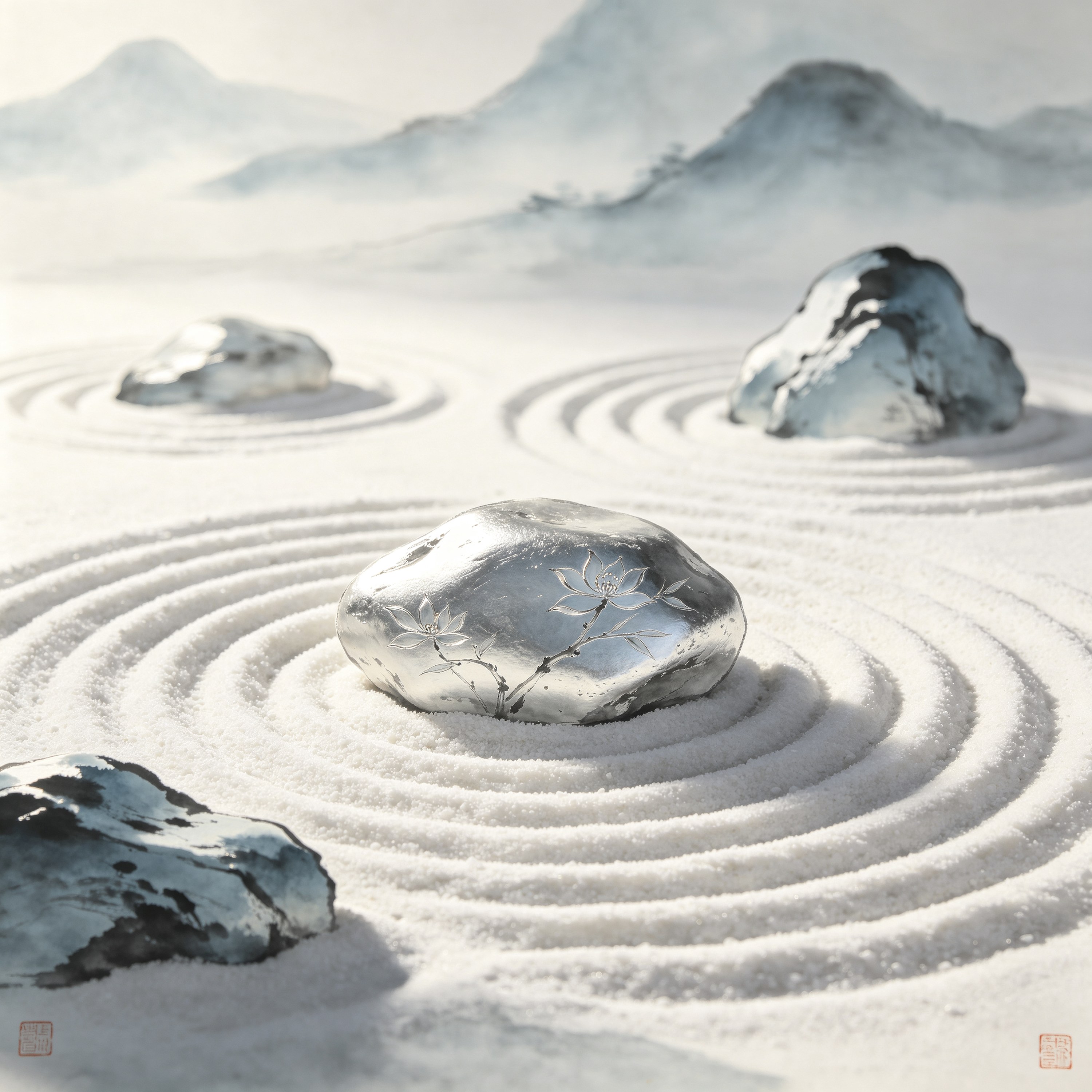 a zen rock garden