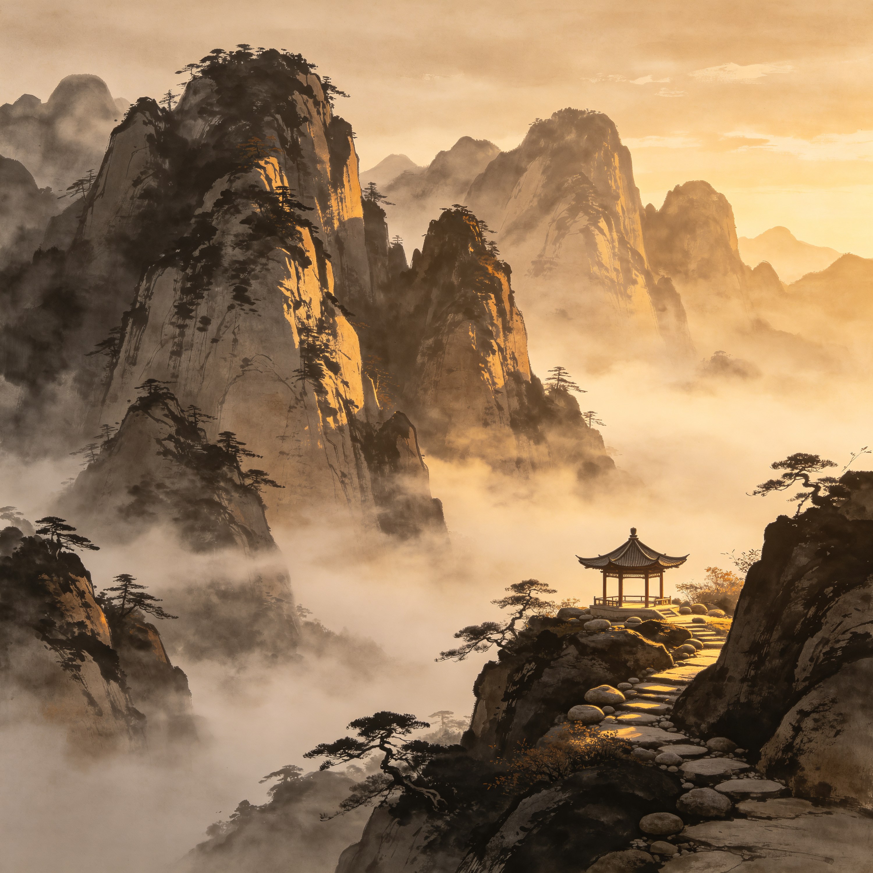Chinese shan shui pa