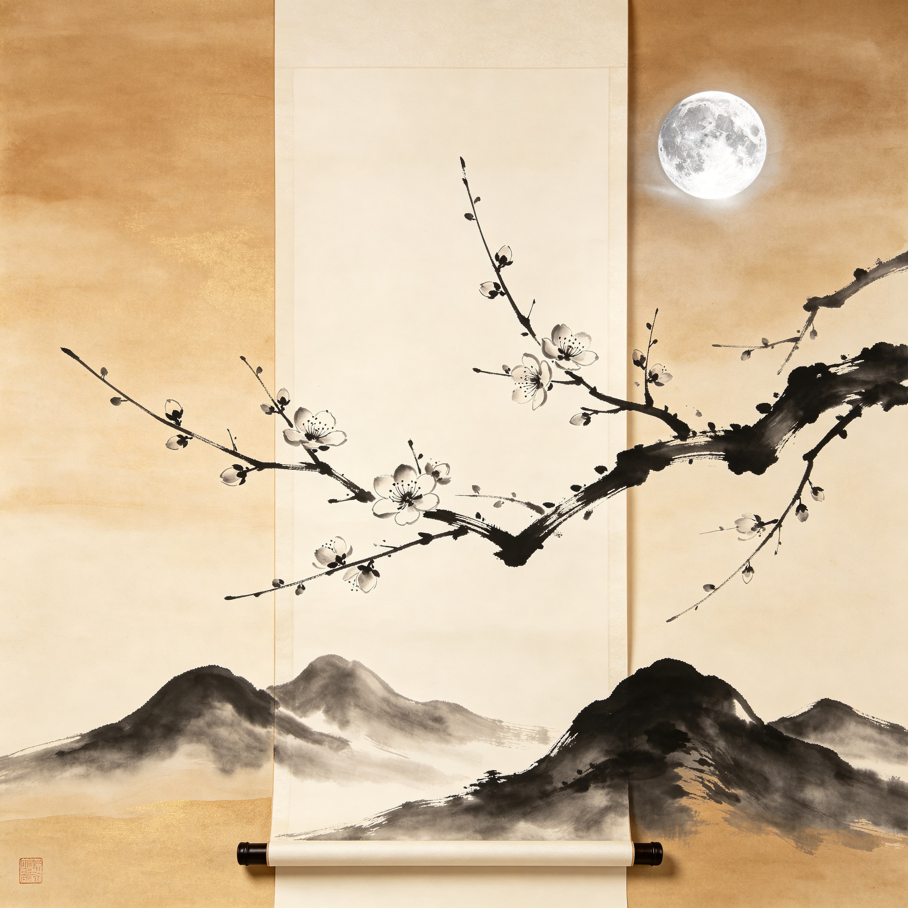 Japanese sumi-e of a