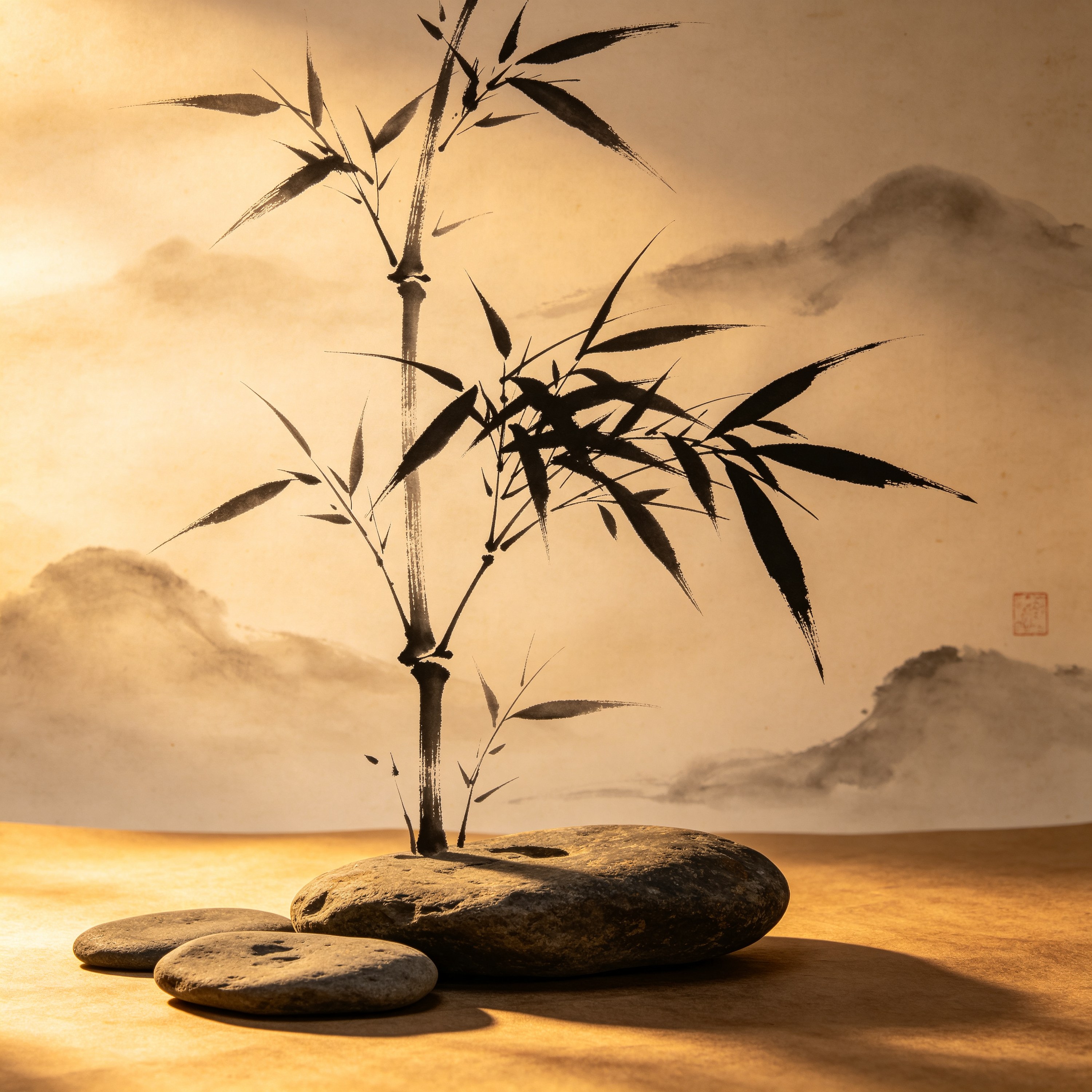 Japanese sumi-e pain