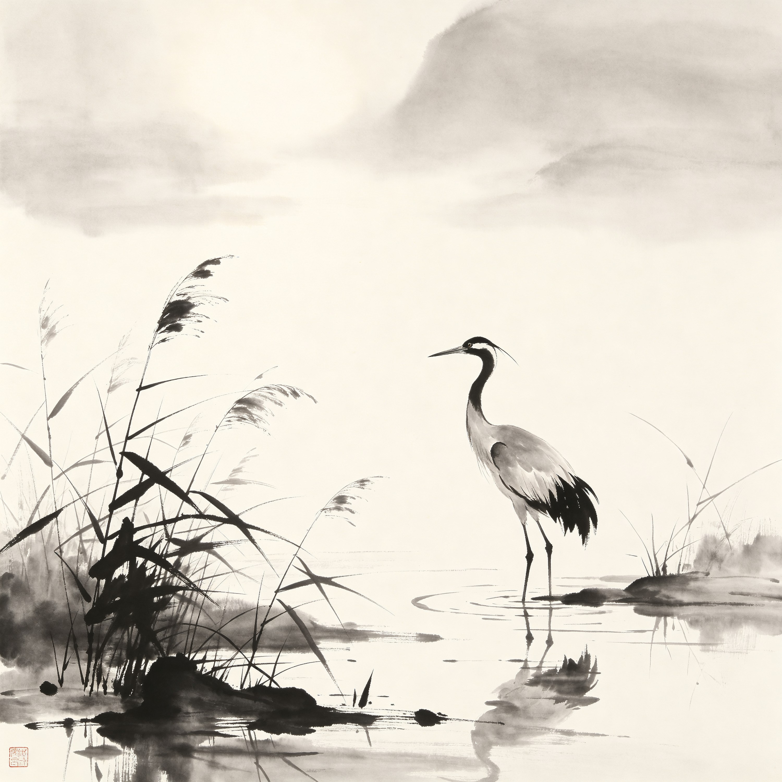 a single crane stand