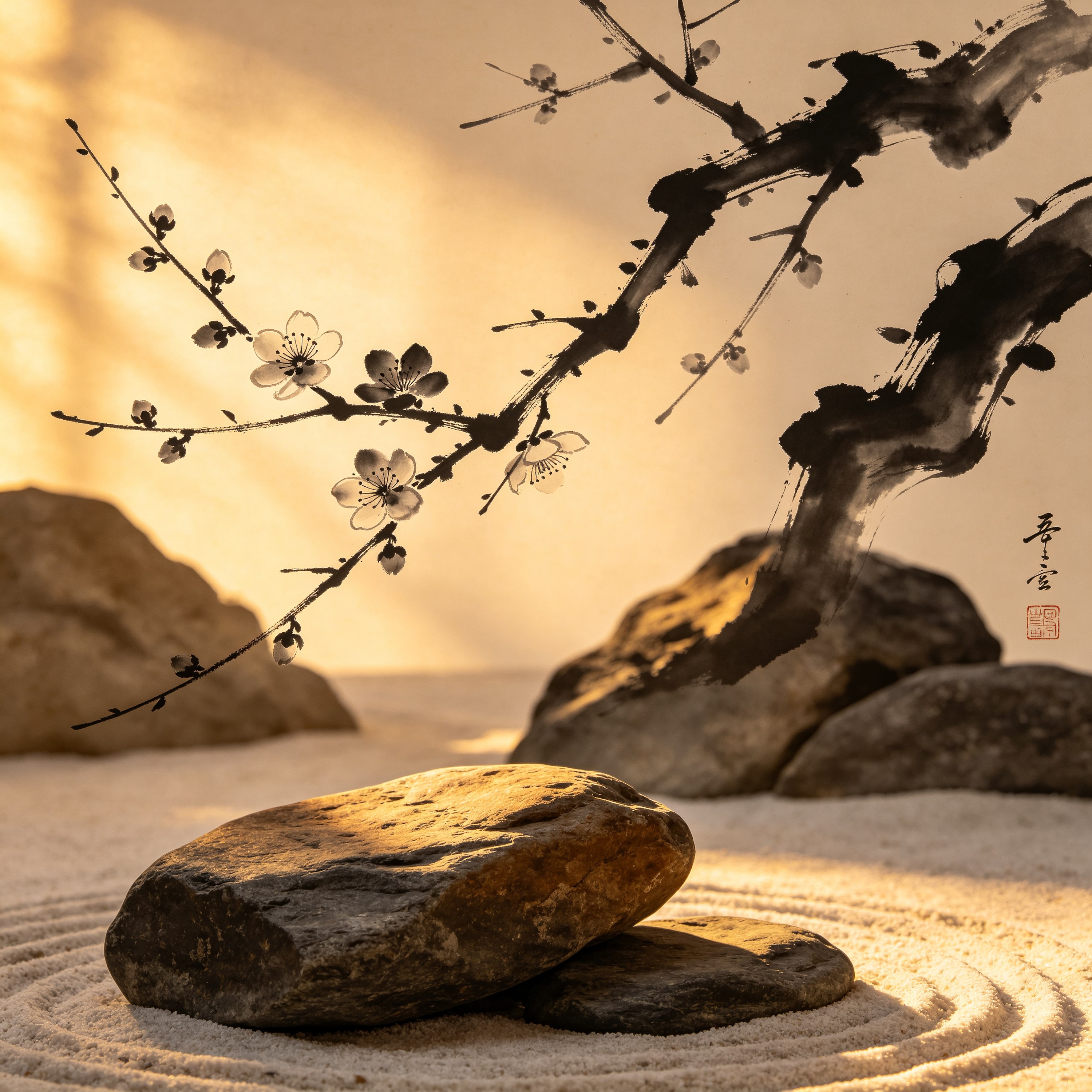 Japanese sumi-e of a