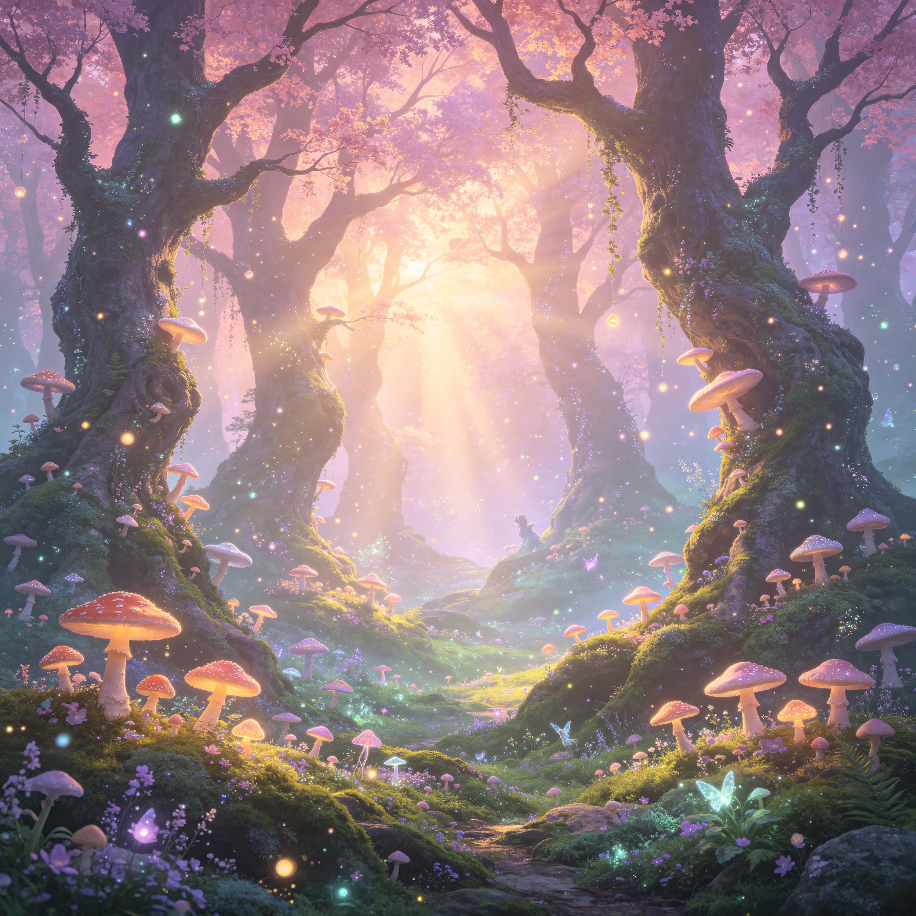 enchanted-forest-glowing-mushrooms-fairy-lights-861