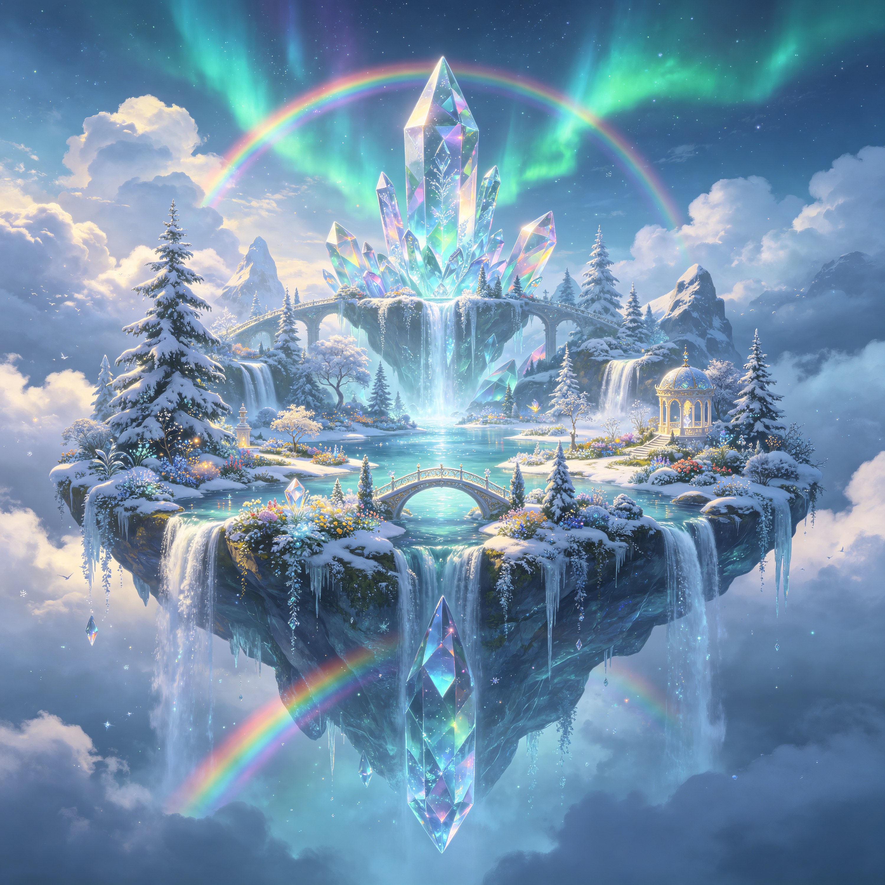 floating-garden-sky-waterfalls-clouds-rainbow-bridge-864