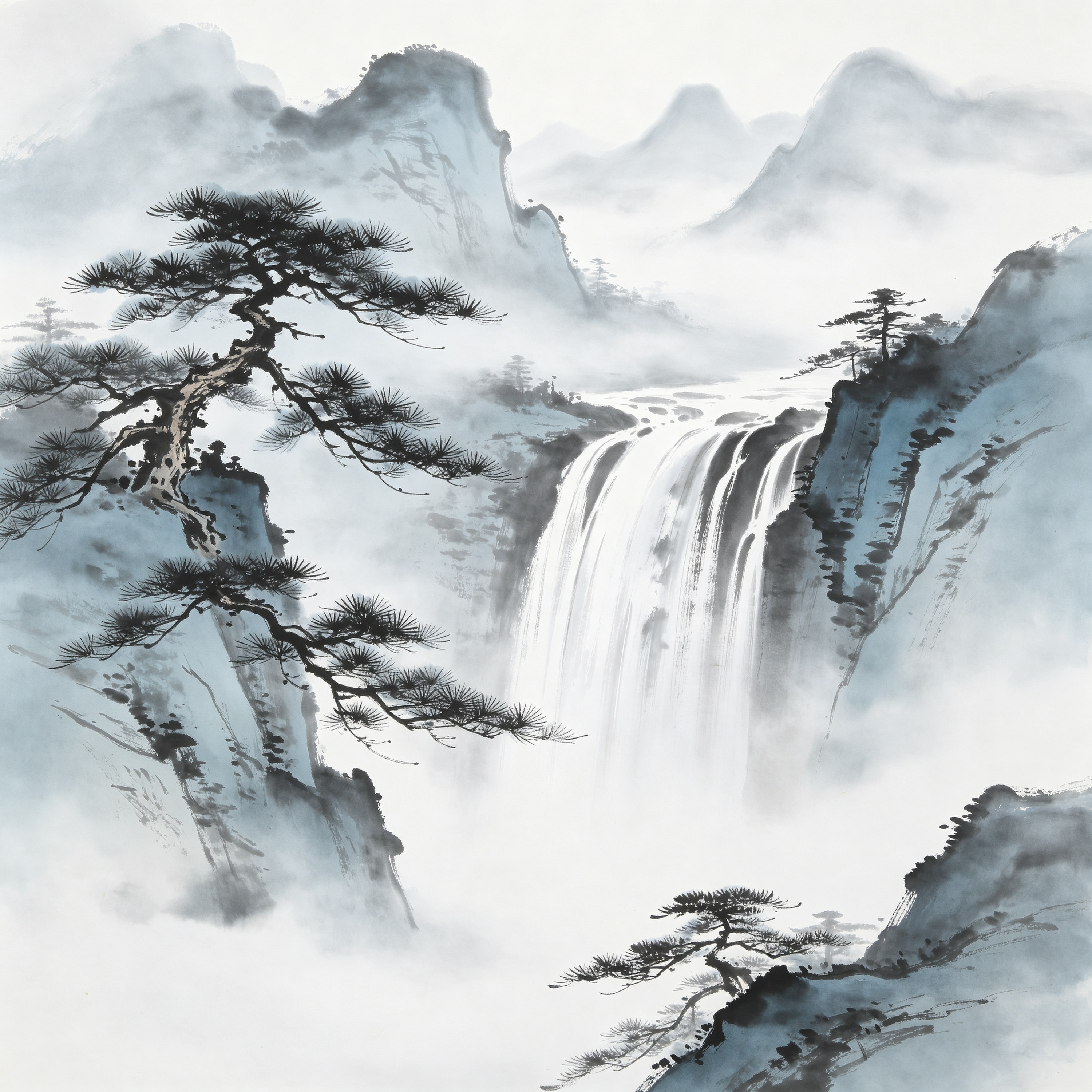 chinese-ink-painting-waterfall-cascading-misty-mountains-pine-trees-971