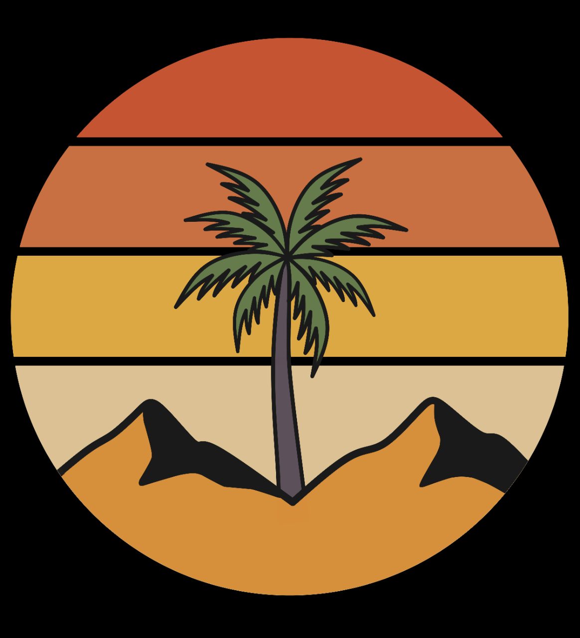 Retro Palm Tree Desert